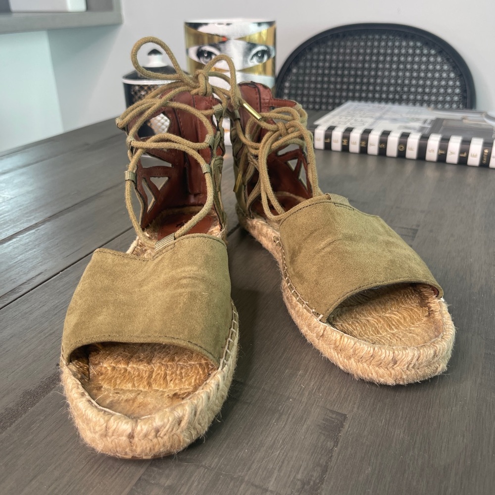 Green espadrilles